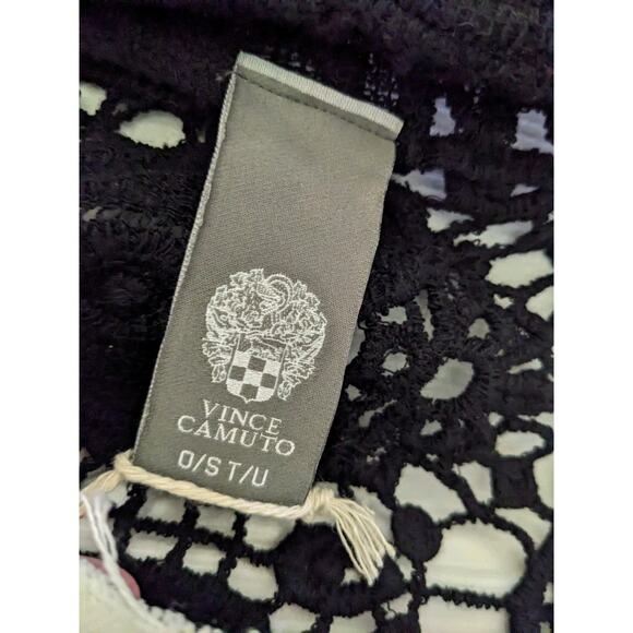 New Vince Camuto ONE SIZE Crochet Lace Open Front Shrug Cardigan Heart Love - Picture 6 of 9